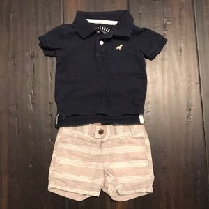 Baby Gap shorts//Greendog short sleeve polo 12m